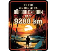 La distance entre les yeux est de 9200km - plaque de tôle imprimée de haute qualité - taille 22x17 cm