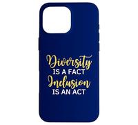 La diversité est Un Fait L'inclusion est Une Citation de Sensibilisation à l'acte Coque pour iPhone 16 Pro Max