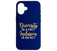 La diversité est Un Fait L'inclusion est Une Citation de Sensibilisation à l'acte Coque pour iPhone 16