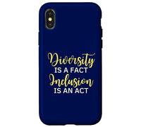 La diversité est Un Fait L'inclusion est Une Citation de Sensibilisation à l'acte Coque pour iPhone X/XS