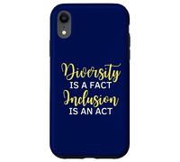 La diversité est Un Fait L'inclusion est Une Citation de Sensibilisation à l'acte Coque pour iPhone XR