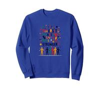 La diversité Nous Rend Plus forts : Célébration de l'unité Inclusive Sweatshirt, Unisexe pour Adultes, Bleu Royal, S
