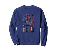 La diversité Nous Rend Plus forts : Célébration de l'unité Inclusive Sweatshirt, Unisexe pour Adultes, Bleu Marine, XL