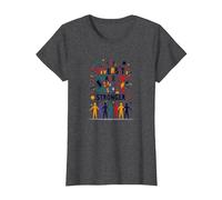 La diversité Nous Rend Plus forts : Célébration de l'unité Inclusive T-Shirt, Femme, Chiné Foncé, XS