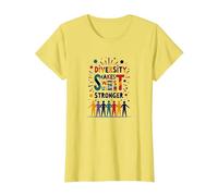 La diversité Nous Rend Plus forts : Célébration de l'unité Inclusive T-Shirt, Femme, Citron, XS