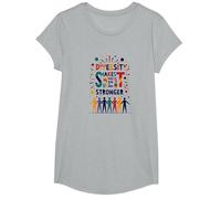 La diversité Nous Rend Plus forts : Célébration de l'unité Inclusive T-Shirt, Fille, Gris Chiné, XS