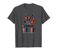 La diversité Nous Rend Plus forts : Célébration de l'unité Inclusive T-Shirt, Homme, Chiné Foncé, M