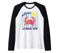 La Dolce Vita Crabe Citron Italie Littoral Summer Retro Graphic Manche Raglan