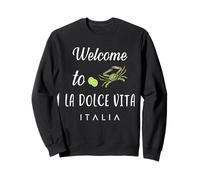 La Dolce Vita Crabe Citron Italie Littoral Summer Retro Graphic Sweatshirt