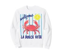 La Dolce Vita Crabe Citron Italie Littoral Summer Retro Graphic Sweatshirt