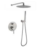 La douche murale est une ensemble complet de pure tête de douche intégrée en cuivre pur
