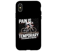 La Douleur est temporaire Cyclocross Forever Bike Vélo de Cyclocross Coque pour iPhone X/XS