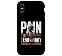 La Douleur est temporaire Cyclocross Forever Bike Vélo de Cyclocross Coque pour iPhone X/XS