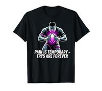 La Douleur est temporaire. Les essais sont éternels | Rugby Design Rugby T-Shirt