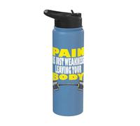 La douleur n'est que la faiblesse quittant le corps Stainless Steel Insulated Water Bottle
