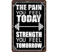 La douleur que vous ressentez aujourd'hui est la force que vous ressentirez demain. Plaque en aluminium pour porte, extérieur, maison, cave, garage, bar, affiche de campagne, club, plaque murale, déco