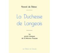La Duchesse de Langeais de Balzac (édition grand format) - Honoré de Balzac - Du Cenacle Editions - broché - Roman