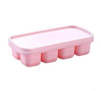 La fabrication de glaçons est simplifiée avec ce plateau en silicone pratique doté d'un mécanisme facile à presser pour libérer la glace (rose)