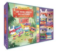 Auzou - Coffret marionnettes à doigts - Les mini-héros de la forêt - 4 marionnettes, album et décor