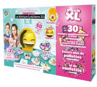 LA FABRIQUE À STICKERS 3D - Grand Coffret Créatif XL | Crée 60 Stickers Personnalisés en Relief | Facile & Ludique dès 6 Ans | Pour Carnets, Cartes, Journaux Intimes | Univers Safari & Océan