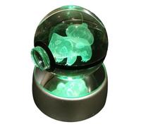 La Fabrique Dracolume POKÉBALL - Figurine Lumineuse en Cristal - Cadeau Original (Bulbizarre)