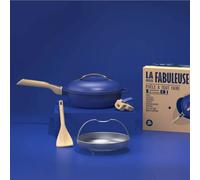 La Fabuleuse Poêle Sauteuse Casserole Cocotte Cookut 24 cm - Bleu saphir
