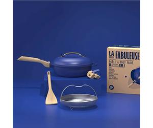 La Fabuleuse Poêle Sauteuse Casserole Cocotte Cookut 24 cm - Bleu saphir