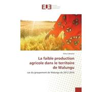 La faible production agricole dans le territoire de Walungu Cas du groupement de Walungu de 2012-2016 - Elimu Cabwene - Universitaires Europeennes - broché - Essai