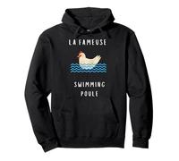 La Fameuse Swimming Poule Humour Fête des Pères Noel Sweat à Capuche