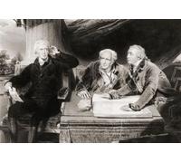 La famille Baring. Sir Francis Baring son frère John et son gendre Charles Wall. Par Edward McInnes après la peinture de Sir Thomas Lawrence. Baring 1740 - 1810 était un banquier marchand anglais. Il