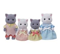 Sylvanian Families – Set de figurines – Famille Chat Persan – 4 personnages articulés, 3 ans+ – 5455