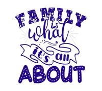 La famille est ce qui compte le plus, lettrage familial, typographie, citation, relation, conceptions de marchandises Stickers artistiques en vinyle 54.6x58.5cm Stickers pour vitres Bleu foncé