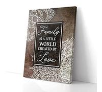 La famille est un petit monde créé par l'amour, impressions sur toile, art mural