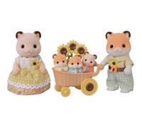 Sylvanian Families - La Famille Hamster - Set 5 Figurines articulées - Plongez dans l'univers de la Famille Sylvanian - Figurines Animaux Miniatures - Jouet Enfant 3 Ans et +| 5856