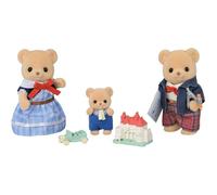 Sylvanian Families Poupée La famille Ours Biscuit – Set 3 figurines articulées – Jouet 3 ans+