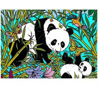 LA Famille Panda - Tableau A COLORIER