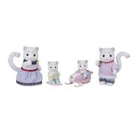 Sylvanian Families - La Famille Panthère des neiges - Set 4 Figurines - Plongez dans l'univers de la Famille Sylvanian - Figurines Animaux Miniatures - Jouet Enfant 3 Ans et + - 5814