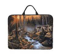 La Faune des Loups,Housse pour Ordinateur Portable 14 Pouces, Sacoche pour Ordinateur Portable, Mallette avec poignée