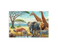 La Faune Sauvage des Safaris africains1000 pièces de Puzzle comme Cadeaux d'anniversaire et de Noël, décoration de la Maison, prévention de la dégénérescence cérébrale 50x70cm