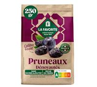 LA FAVORITE - Pruneaux Dénoyautés Géants 33/44 250g - Origine France - Fruits Moelleux Sans Noyau - Idéal pour Grignotage, Encas Sain, Cuisine, Pâtisserie et Apéritif - Source de Fibres et Énergie