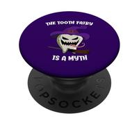 La fée des Dents est Un Mythe Dentiste Monstre dent Halloween PopSockets PopGrip Adhésif