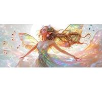 La fée papillon Diamond Painting Adulte, 5D DIY Peinture Diamant Complet Set, Diamant Cristal Art Broderie Adultes Enfants Peinture Kit, pour Décoration Murale Maison Créatifs Cadeau 40x90cm v-317