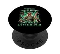La Femme est temporaire, Le Poisson est Toujours drôle PopSockets PopGrip Adhésif
