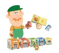 La ferme Livre et cubes de construction - Collectif - Tam-Tam - Boîte ou accessoire - Jeux livres objets