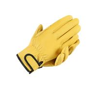 La fermeture du poignet sur les gants de travail de protection assure la durabilité lors de tâches lourdes telles que le soudage ou le déplacement de marchandises (jaune)