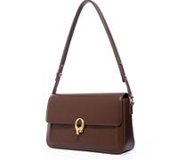 LA FESTIN Sac à bandoulière en cuir pour femme - Sac à main à bandoulière réglable pour femme, sac à main de designer, Marron caramel., Medium