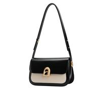 LA FESTIN Sac à bandoulière en cuir pour femme - Sacs à main à bandoulière réglable pour femme, sacs à main de créateur (Noir et Ivoire)