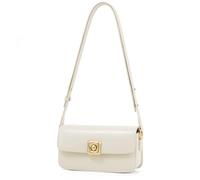 LA FESTIN Sac à main en cuir fendu pour femme avec bandoulière réglable, sac à bandoulière design avec poches intérieures - Sacs à main et sacoches vintage pour femme (Ivory)