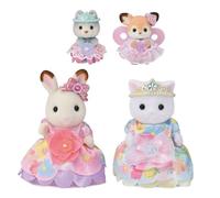 Sylvanian Families – Set 4 figurines Les Princesses en Robes à Fleurs – Animaux miniatures – 3 ans+ – 5809