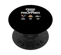 La fierté des Philippines : Une Culture Amusante de Poulet, de Riz et de Poisson PopSockets PopGrip Adhésif